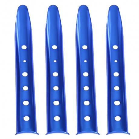 4PCS ALUMINUM ALLOY SNOWFIELD OR SAND USE TENT NAIL STAKES (BLUE)