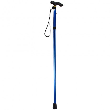 ADJUSTABLE ALUMINUM METAL WALKING STICK FOLDING COLLAPSIBLE TRAVEL CANE WITH NON-SLIP RUBB