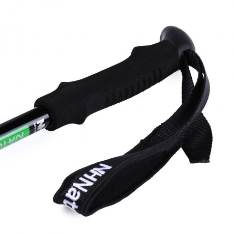 5 JOINT ULTRALIGHT FOLDING ALPENSTOCKS POLE CLIMBING STICK (BLACK AND GREEN)