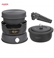 PORTABLE 2 - 4 PERSON 10PCS CAMPING COOK SET FOR OUTDOOR HIKING PICNIC