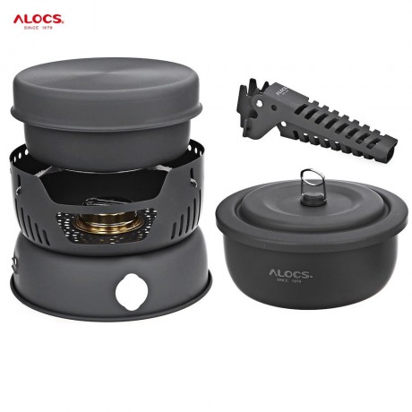 PORTABLE 2 - 4 PERSON 10PCS CAMPING COOK SET FOR OUTDOOR HIKING PICNIC