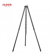 HARD-ANODIZED ALUMINUM PICNIC CAMPFIRE TRIPOD BARBECUE COOKWARE