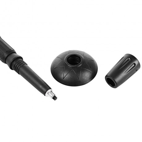 ADJUSTABLE WALKING HIKING STICK TREKKING TRAIL POLES CANES (BLACK)