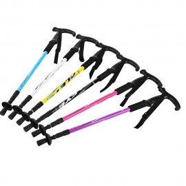 ADJUSTABLE WALKING HIKING STICK TREKKING TRAIL POLES CANES (WHITE)