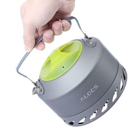 ALUMINUM ALLOY CAMPING PICNIC WATER KETTLE 0.9L 