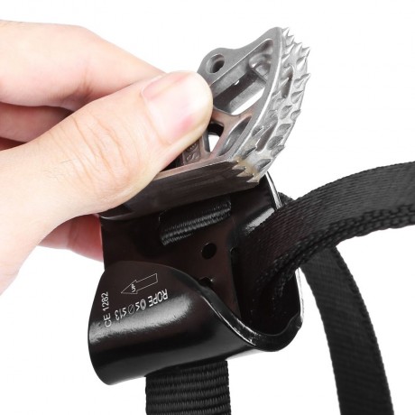 OUTDOOR ROCK CLIMBING MOUNTAINEERING RIGHT LEFT FOOT ASCENDER RISER (BLACK, LEFT FOOT)