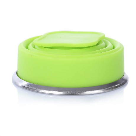 SILICONE PORTABLE COLLAPSIBLE FOLDING CUP FOR OUTDOOR CAMPING HIKING MOUNTAINEERING (GREEN