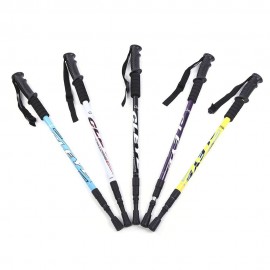 3 JOINT ANTI-SHOCK TREKKING STRAIGHT SHANK ALPENSTOCK (YELLOW)