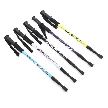 3 JOINT ANTI-SHOCK TREKKING STRAIGHT SHANK ALPENSTOCK (YELLOW)