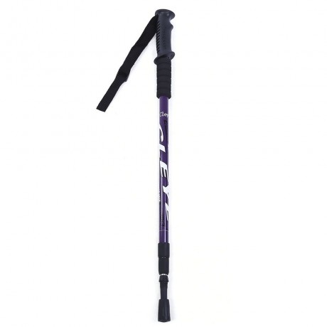 3 JOINT ANTI-SHOCK TREKKING STRAIGHT SHANK ALPENSTOCK (PURPLE)