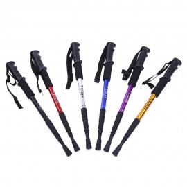 4 JOINT ANTI-SHOCK STRAIGHT SHANK ALPENSTOCK (RED)