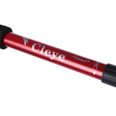 4 JOINT ANTI-SHOCK STRAIGHT SHANK ALPENSTOCK (RED)