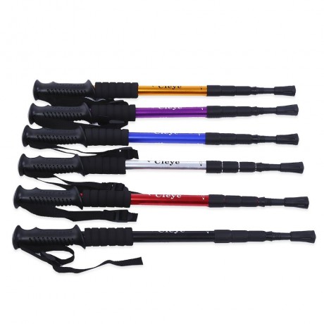 4 JOINT ANTI-SHOCK STRAIGHT SHANK ALPENSTOCK (RED)
