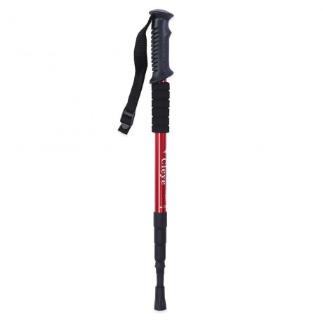 4 JOINT ANTI-SHOCK STRAIGHT SHANK ALPENSTOCK (RED)