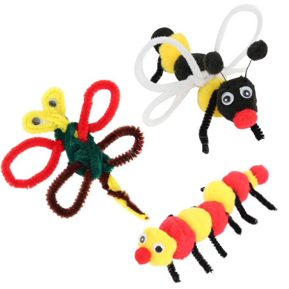 100PCS KIDS PLUSH DIY ART HANDMADE EDUCATIONAL TOY (COLORMIX)