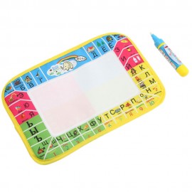MINI MAGIC WATER DRAWING RUSSIAN WRITING MAT TOY WITH WATERCOLOR PEN FOR KIDS (COLORMIX)