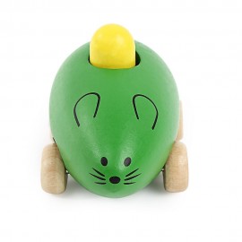 YOULEBI MUSIC MICE SQUEAKING WOODEN TOYS KIDS GADGET (GREEN)