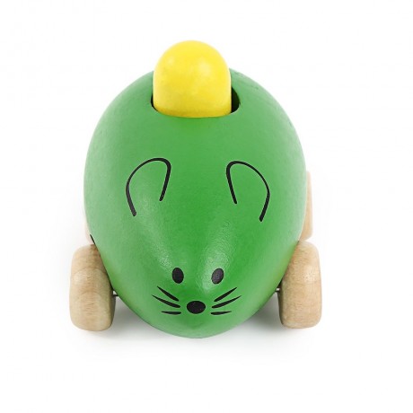 YOULEBI MUSIC MICE SQUEAKING WOODEN TOYS KIDS GADGET (GREEN)
