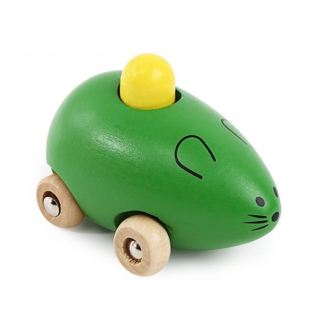 YOULEBI MUSIC MICE SQUEAKING WOODEN TOYS KIDS GADGET (GREEN)