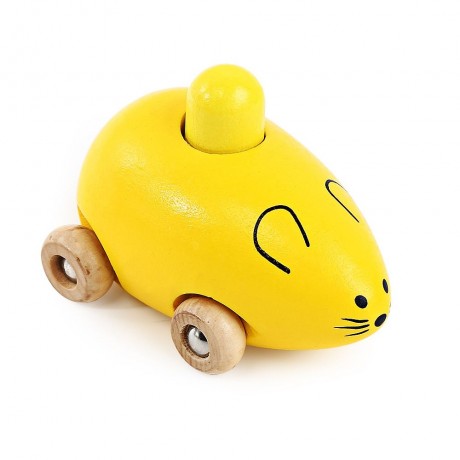 YOULEBI MUSIC MICE SQUEAKING WOODEN TOYS KIDS GADGET (YELLOW)