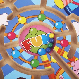 WOODEN FERRIS WHEEL MAGNETIC PEN LABYRINTH PUZZLE TOY (COLORMIX)