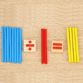 MONTESSORI MATHEMATICAL INTELLIGENCE STICK PRESCHOOL EDUCATIONAL TOYS (COLORMIX)