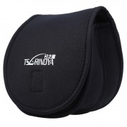TRULINOYA SPINNING WHEEL BAG FISHING REEL PROTECTIVE COVER (BLACK, SIZE M/L/XL)