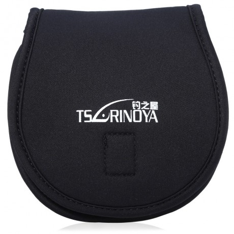 TRULINOYA SPINNING WHEEL BAG FISHING REEL PROTECTIVE COVER (BLACK, SIZE M/L/XL)