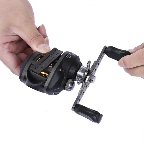 PROBEROS DR - 509 6.3:1 METAL SPOOL SPINNING FISHING LOW-PROFILE REEL 9   1 BALL BEARINGS 