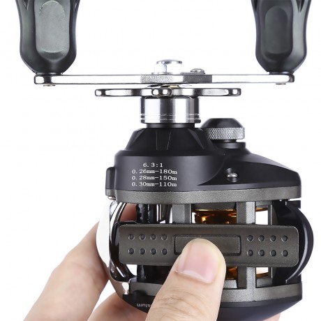 PROBEROS DR - 509 6.3:1 METAL SPOOL SPINNING FISHING LOW-PROFILE REEL 9   1 BALL BEARINGS 