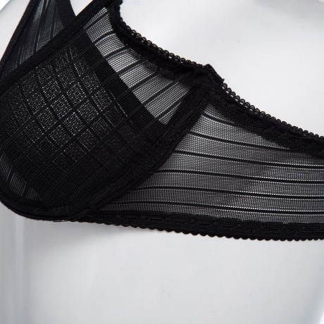 SPAGHETTI STRAP PUSH UP UNDERWIRE LOW WAIST 3 POINTS PANTIES FOR WOMEN (BLACK, ONE SIZE)