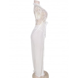 PLUS SIZE SEXY LACED LINGERIE (WHITE, SIZE XL/2XL/3XL)