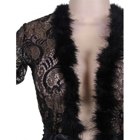 PLUS SIZE SEXY LACED LINGERIE (BLACK, SIZE XL/2XL/3XL)