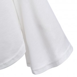 WOMEN'S BRIEF OFF THE SHOULDER FLARE SLEEVE T-SHIRT (WHITE, SIZE S/M/L/XL)