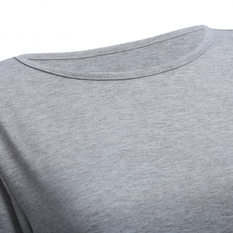 WOMEN'S LONG SLEEVE PRINT WARM BLOUSE (GRAY, SIZE S/M/L)