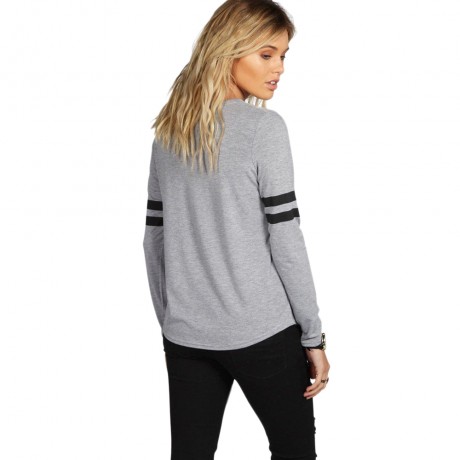 WOMEN'S LONG SLEEVE PRINT WARM BLOUSE (GRAY, SIZE S/M/L)