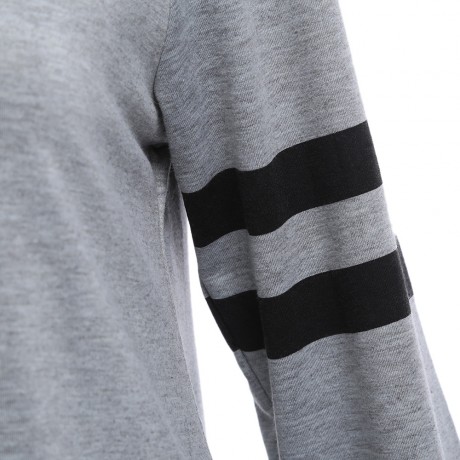 WOMEN'S LONG SLEEVE PRINT WARM BLOUSE (GRAY, SIZE S/M/L)