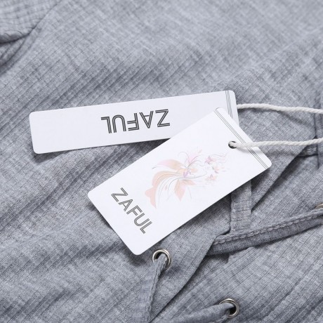 WOMEN'S LONG SLEEVE BACK BANDAGE DESIGN BLOUSE (GRAY, SIZE S/M/L/XL)