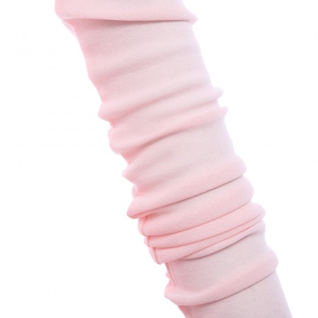 WOMEN SEXY TRANSPARENT LONG SLEEVE T-SHIRT SHEATH PURE COLOR MITTEN DESIGN (PINK, SIZE S/M