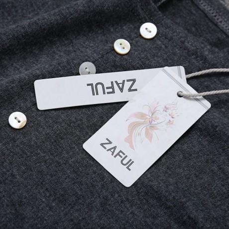 WOMEN'S CASUAL LONG SLEEVE ROUND COLLAR BUTTON BLOUSE (GRAY, SIZE M/L/XL/2XL/3XL/4XL)