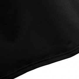 WOMEN'S STYLISH LONG SLEEVE SCOOP NECK ZIPPER BLOUSE (BLACK, SIZE S/M/L/XL)
