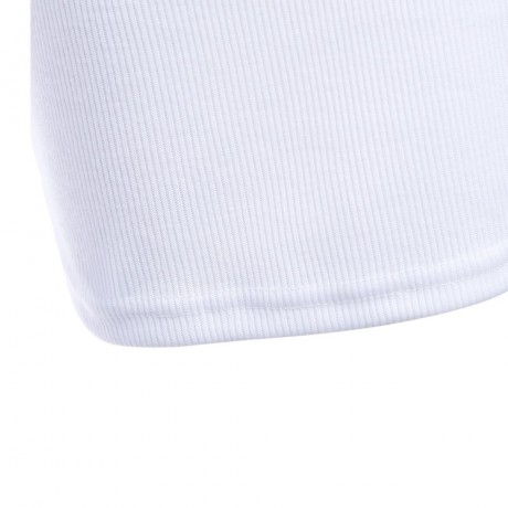 WOMEN LONG SLEEVE PLUNGING NECK CRISS CROSS BANDAGE BLOUSE (WHITE, SIZE S/M/L/XL)