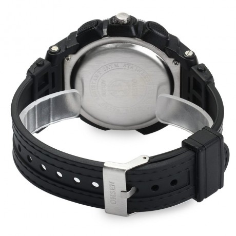 OHSEN AD1209 MEN DUAL TIME SPORTS DIGITAL QUARTZ WATCH WITH DATE WEEK ALARM STOPWATCH BACK