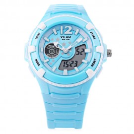 VILAM 14003S DUAL MOVT DIGITAL QUARTZ SPORTS WATCH CALENDAR ALARM CHRONOGRAPH DISPLAY WRIS