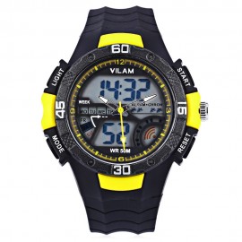 VILAM 09009 - 02 DUAL MOVT DIGITAL QUARTZ SPORTS WATCH CALENDAR ALARM CHRONOGRAPH DISPLAY 