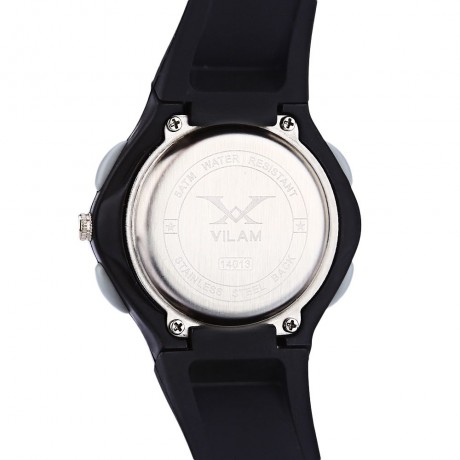 VILAM 14013S DUAL MOVT DIGITAL QUARTZ SPORTS WATCH CHRONOGRAPH DISPLAY (BLACK)