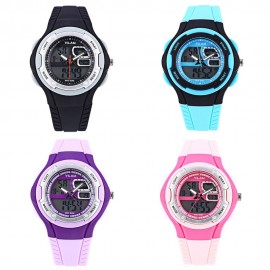 VILAM 14013S DUAL MOVT DIGITAL QUARTZ SPORTS WATCH CHRONOGRAPH DISPLAY (PINK)