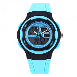 VILAM 14013S DUAL MOVT DIGITAL QUARTZ SPORTS WATCH CHRONOGRAPH DISPLAY (LIGHT BLUE)
