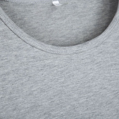 WOMEN'S CASUAL SHORT SLEEVE SIDE SLIT LOOSE SOLID COLOR T-SHIRT (GRAY, SIZE S/M/L/XL/2XL)
