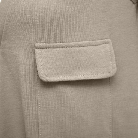WOMEN'S PLUNGING NECK POCKET DESIGN TANK TOP (KHAKI, SIZE S/M/L/XL)